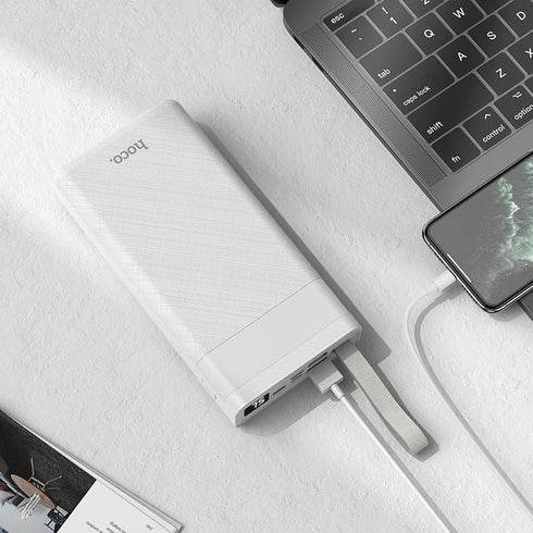 Hoco J73 30000mAh LED Table Lamp Power Bank - White